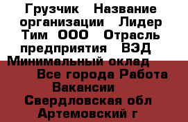 Грузчик › Название организации ­ Лидер Тим, ООО › Отрасль предприятия ­ ВЭД › Минимальный оклад ­ 32 000 - Все города Работа » Вакансии   . Свердловская обл.,Артемовский г.